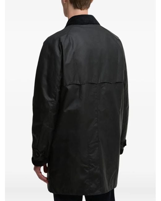 Baracuta Black X Barbour Corduroy-Collar Coat for men