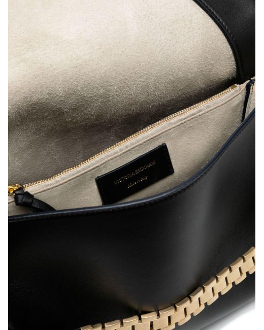 Victoria Beckham Black Chain Pouch Leather Shoulder Bag