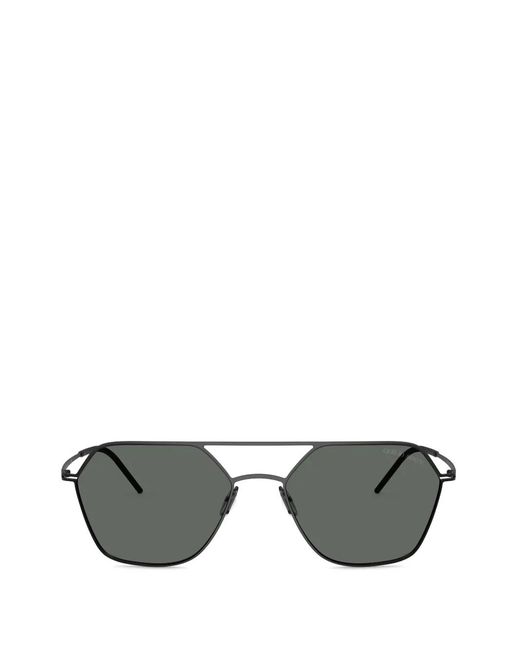 Giorgio Armani Gray Geometic-Frame Sunglasses for men