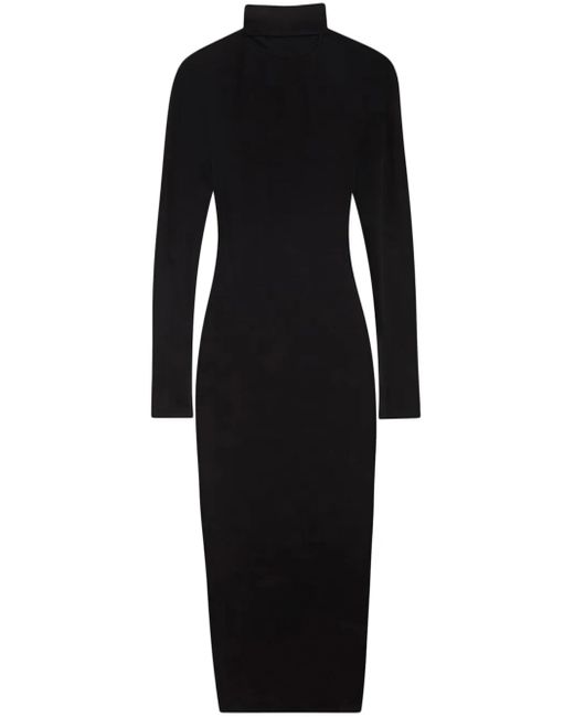 Isabel Marant Black Vanessa Roll-Neck Midi Dress