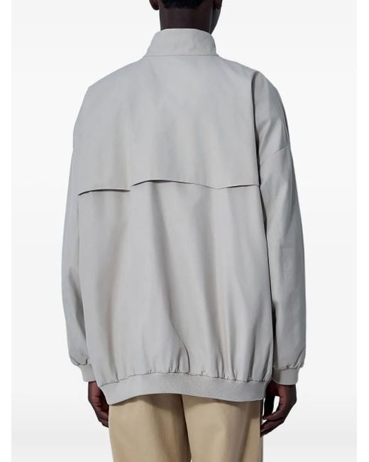 Miu Miu Panama Bomberjacke mit Logo in Gray für Herren
