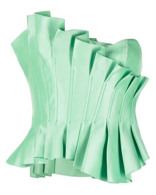 Acler Green Davies Structured Sleeveless Top