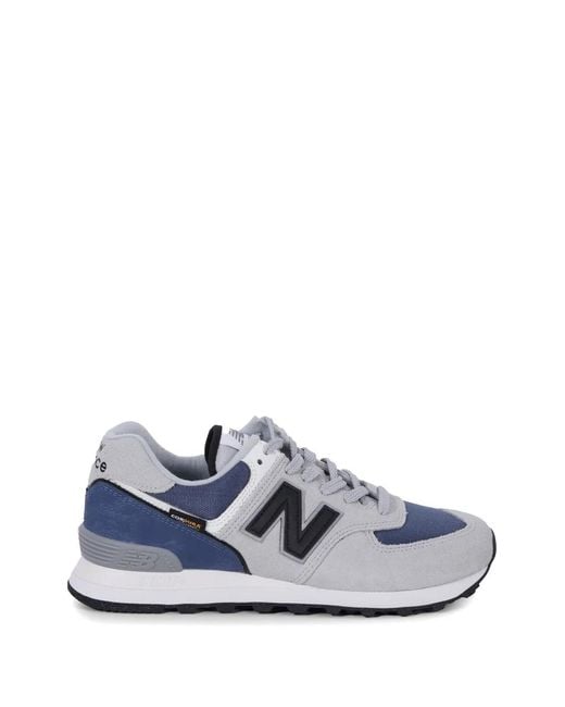 New Balance White 574 Suede Sneakers