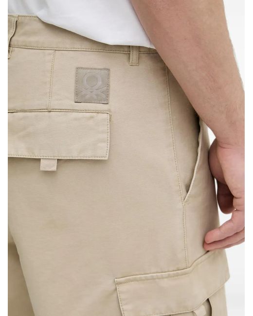 Benetton Natural Multi-Pocket Cargo Pants for men