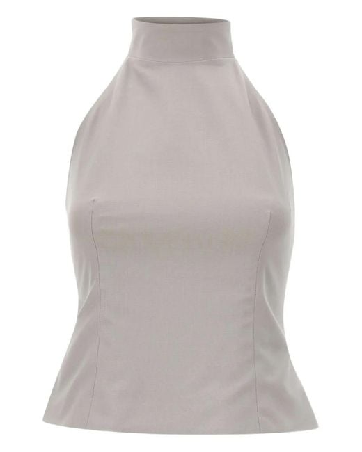 Remain Gray Halterneck Tank Top