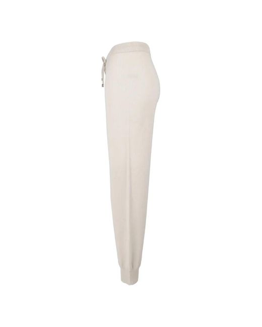 Kangra White Seamless Drawstring Track Pants