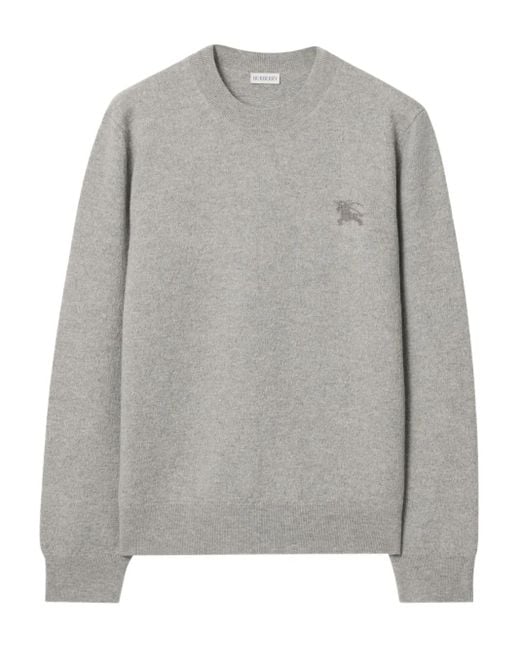 Burberry Wollen Trui Met Logodetail in het Gray voor heren