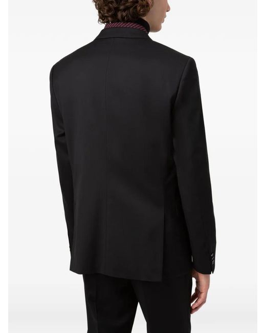 HUGO Black Notch-Lapel Two-Button Jacket for men