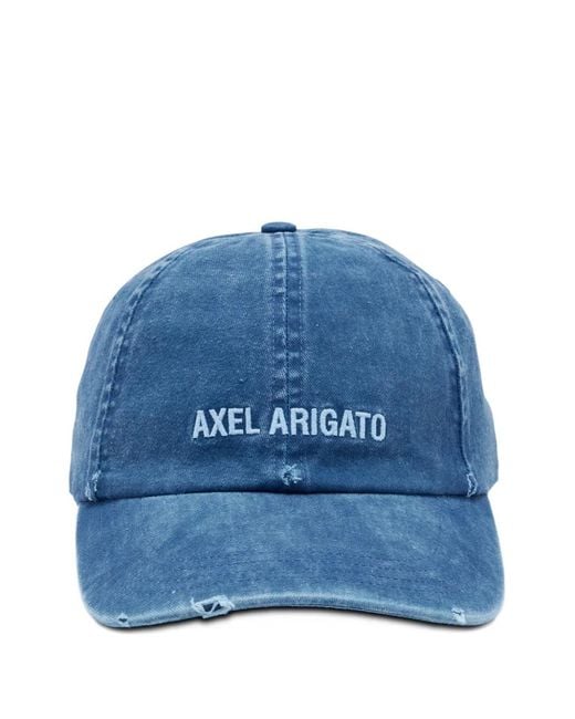 Axel Arigato Blue Distressed-Effect Baseball Cap