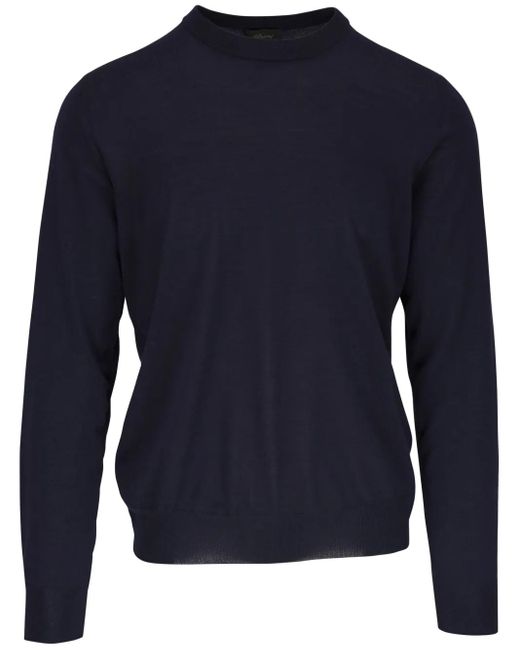Jersey con cuello redondo Brioni de hombre de color Blue