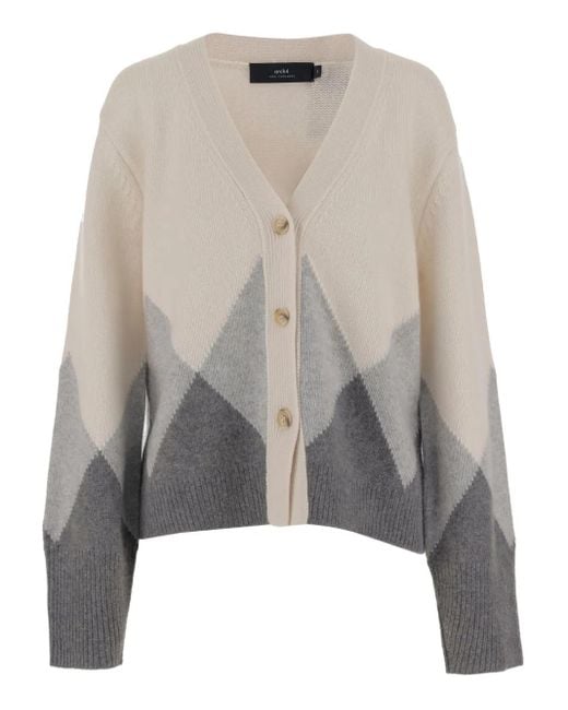 Cárdigan con motivo chevron arch4 de color Gray