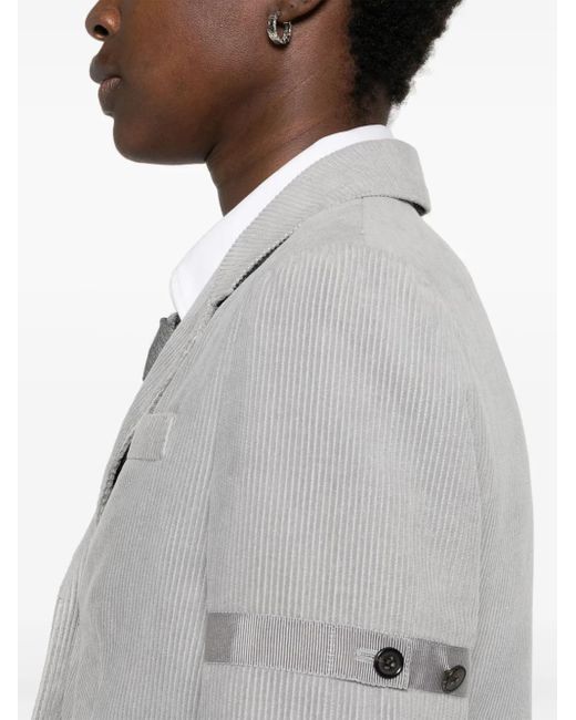 Blazer En Velours Côtelé À Simple Boutonnage Thom Browne en coloris Gray
