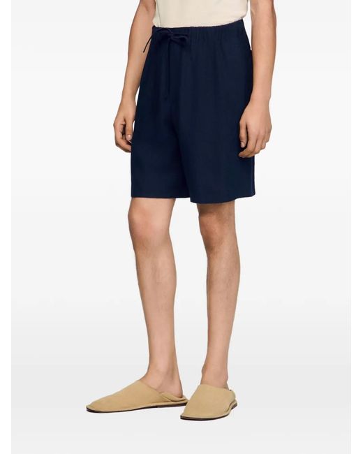 Sandro Blue Drawstring Deck Shorts for men