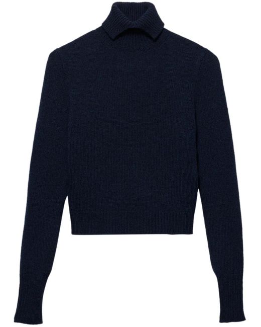 Pull À Col Roulé Prada en coloris Blue