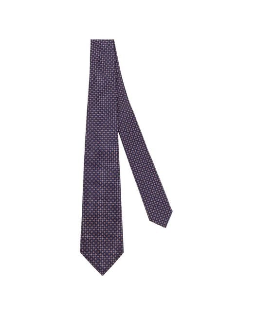 Cravate À Motif Géométrique Kiton pour homme en coloris Purple