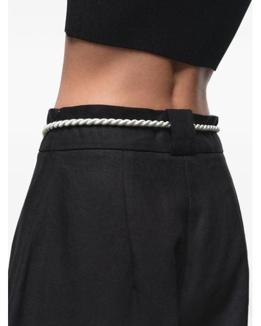 CAYET Black Mafalda Wide-Leg Trousers