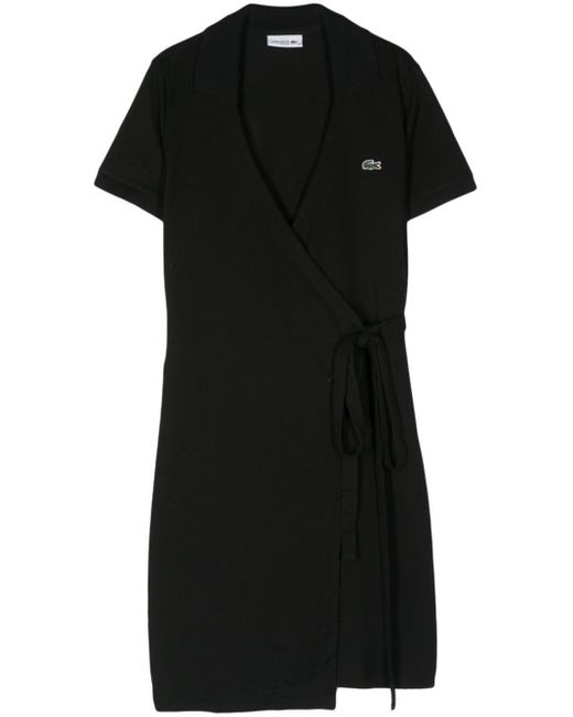 Lacoste Black Wrap Polo Mini Dress