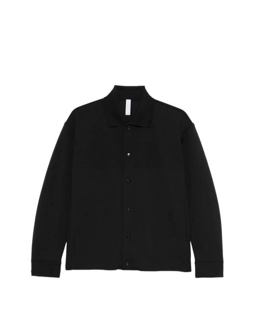 CFCL Black Knitted Shirt Jacket for men