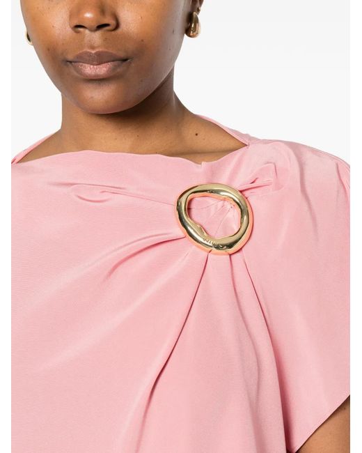 Joseph Pink "Anika" Dress Satin Twill