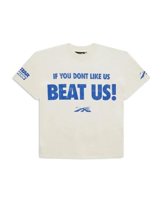 HELLSTAR Blue T-Shirt mit Flammen-Print