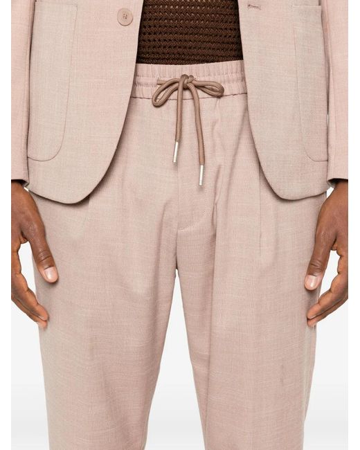 Antony Morato White Drawstring Tapered Trousers for men