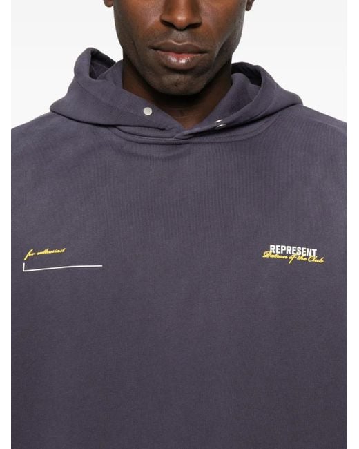 Represent Blue Patron Of The Club Hoodie for men