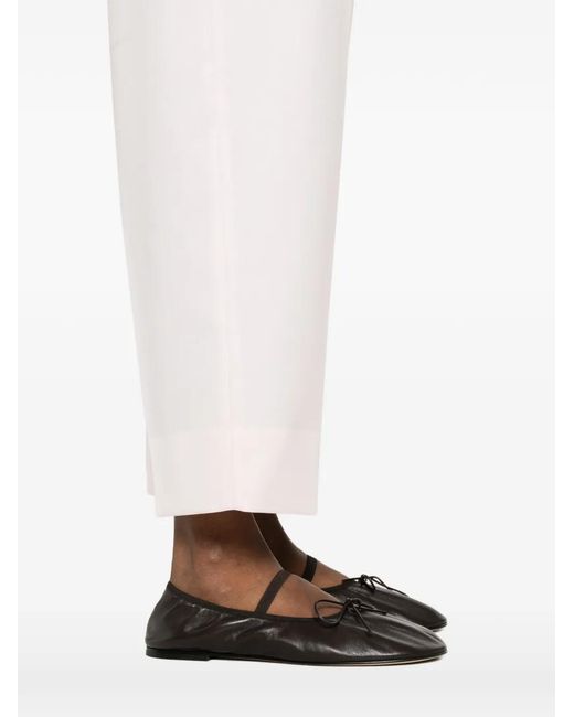 Twinset White Cool Wool Cropped Trousers