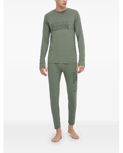 Picture Green Logo-Print Base Layer for men