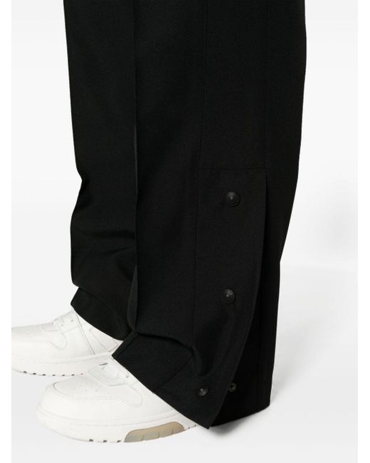 Pantalon droit à taille à logo Versace pour homme en coloris Black