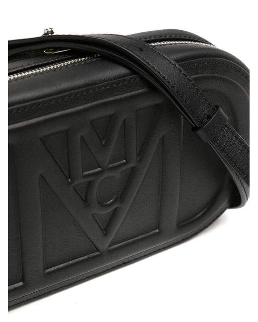 MCM Black Small Aren Logo-embossed Bag
