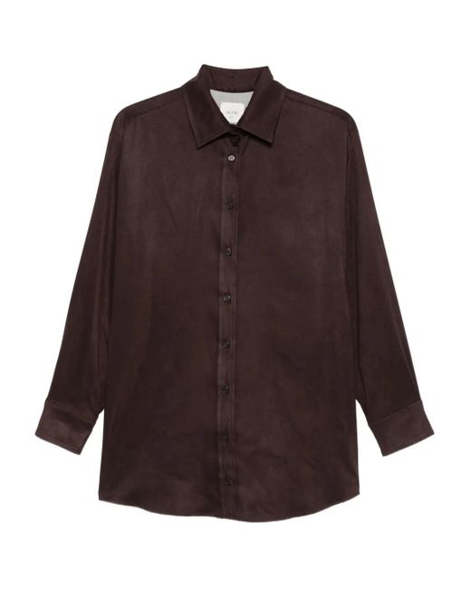 Alysi Button-Down Blouse in het Purple