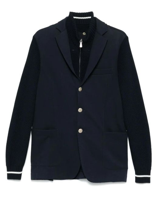 Blazer A Strati di Eleventy in Blue da Uomo