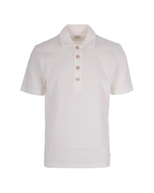 Eleventy White Buttoned Polo Shirt for men