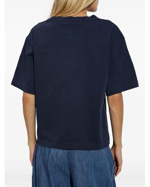 Munthe Blue Bellamy Logo-Patch T-Shirt