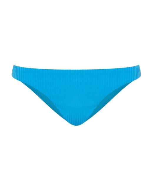 Melissa Odabash Blue Bas De Bikini À Détail Côtelé