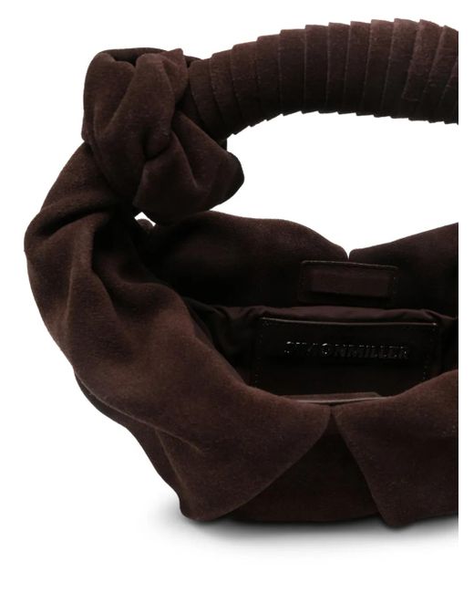 Simon Miller Black Knotted Suede Bucket Bag