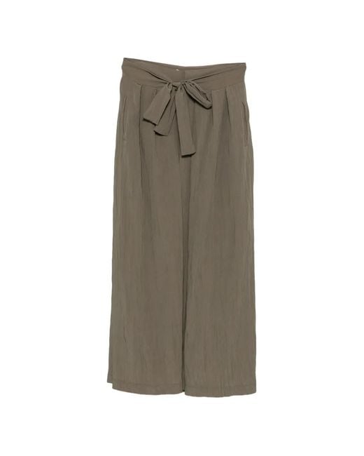 Psophia Green Tie-Waist Palazzo Pants