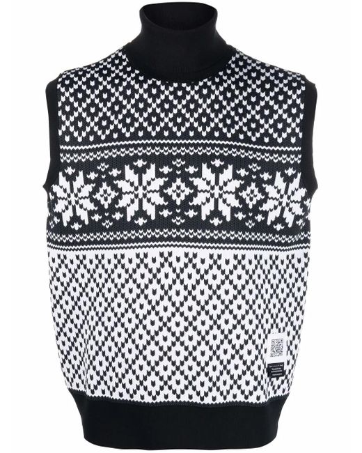 Maglione A Collo Alto Smanicato di Fumito Ganryu in Black