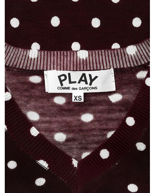 COMME DES GARÇONS PLAY Red Polka-Dot Jumper