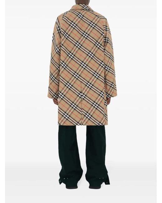 Burberry Natural Check-Pattern Reversible Trench Coat for men