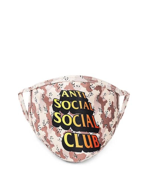ANTI SOCIAL SOCIAL CLUB Pink Logo-Print Face Mask for men