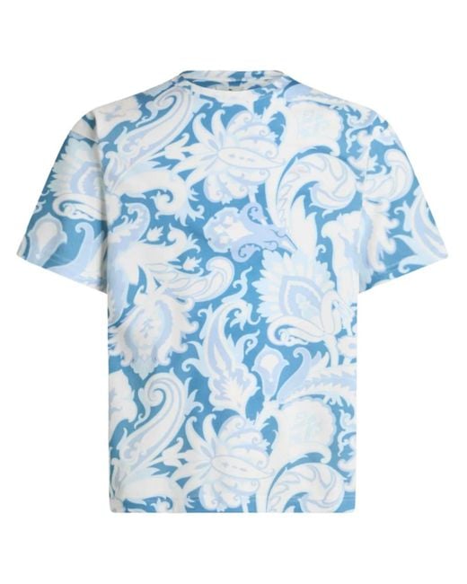 Etro Blue T-Shirt Soho for men