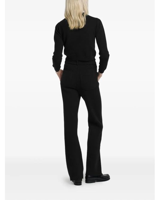 Barrie Black Jewel-Fastening Cashmere Cardigan
