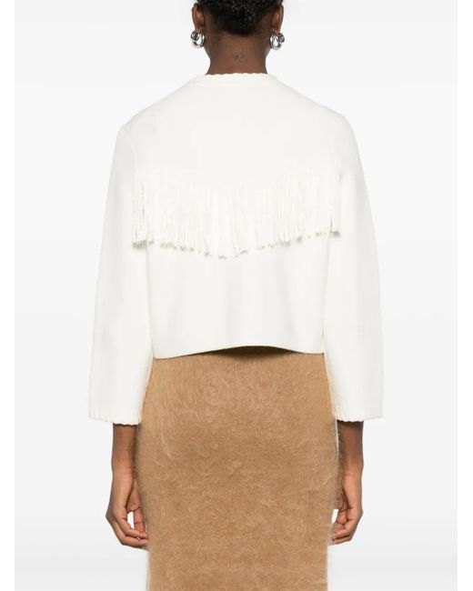 Cappotto Reversibile Con Foulard di Maje in White