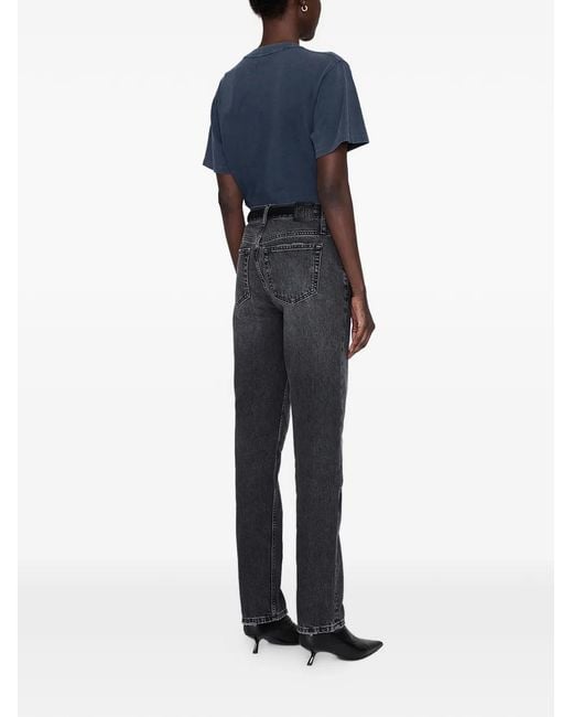 Anine Bing Blue Lili Tee Snake Washed