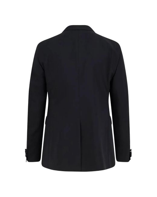 Corneliani Black Double-Breasted Blazer for men