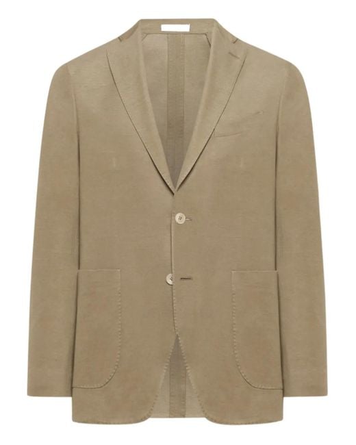 Blazer con bolsillos de parche Boglioli de hombre de color Natural
