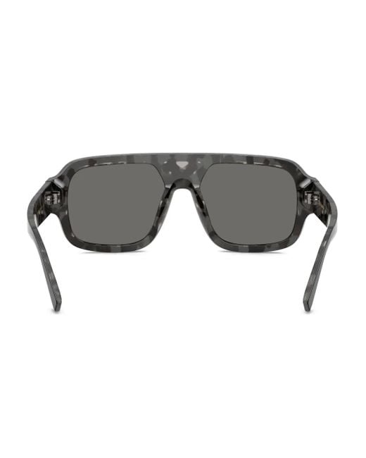 Dolce & Gabbana Black Geometric Sunglasses for men