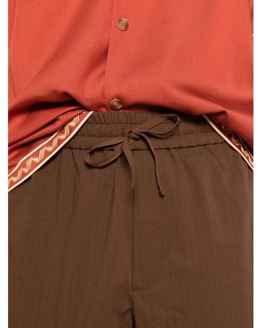 Drole de Monsieur Brown Jour Echelle Drawstring Shorts for men