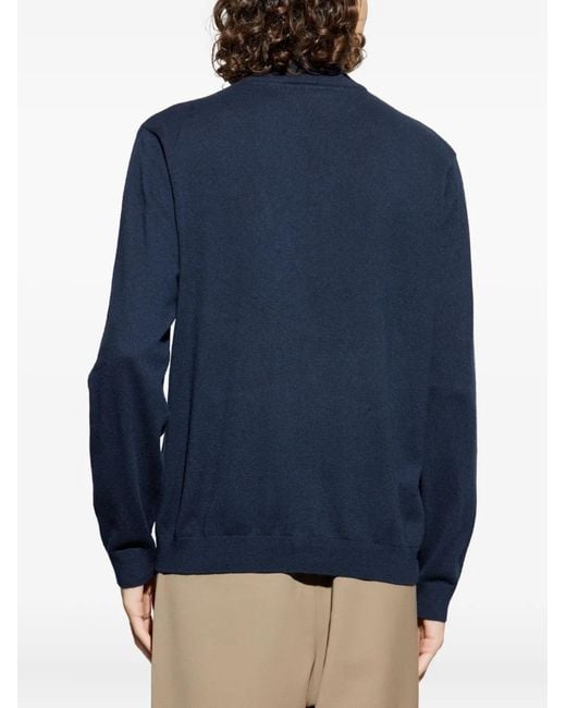 EA7 Blue Zip Cardigan for men